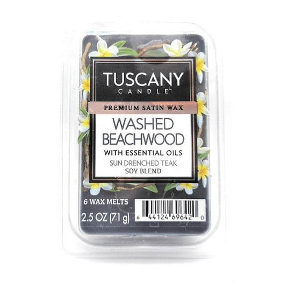 Tuscany Candle Washed Beachwood 2.5oz Premium Satin Wax Melts