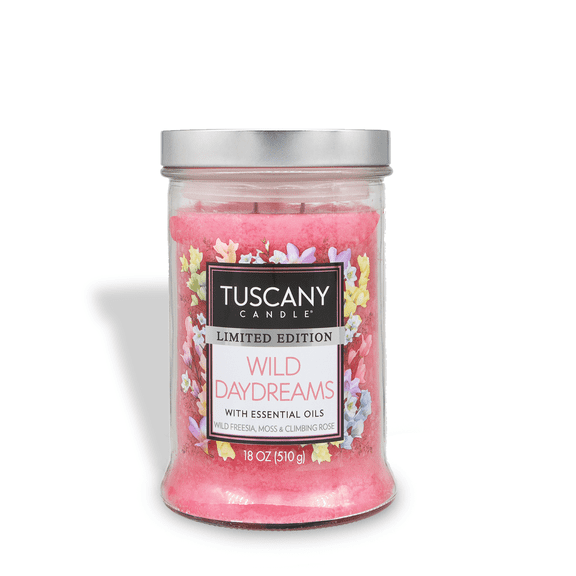Tuscany Candle Wild Daydreams: Freesia & Rose Scented Spring Candle, 18 oz