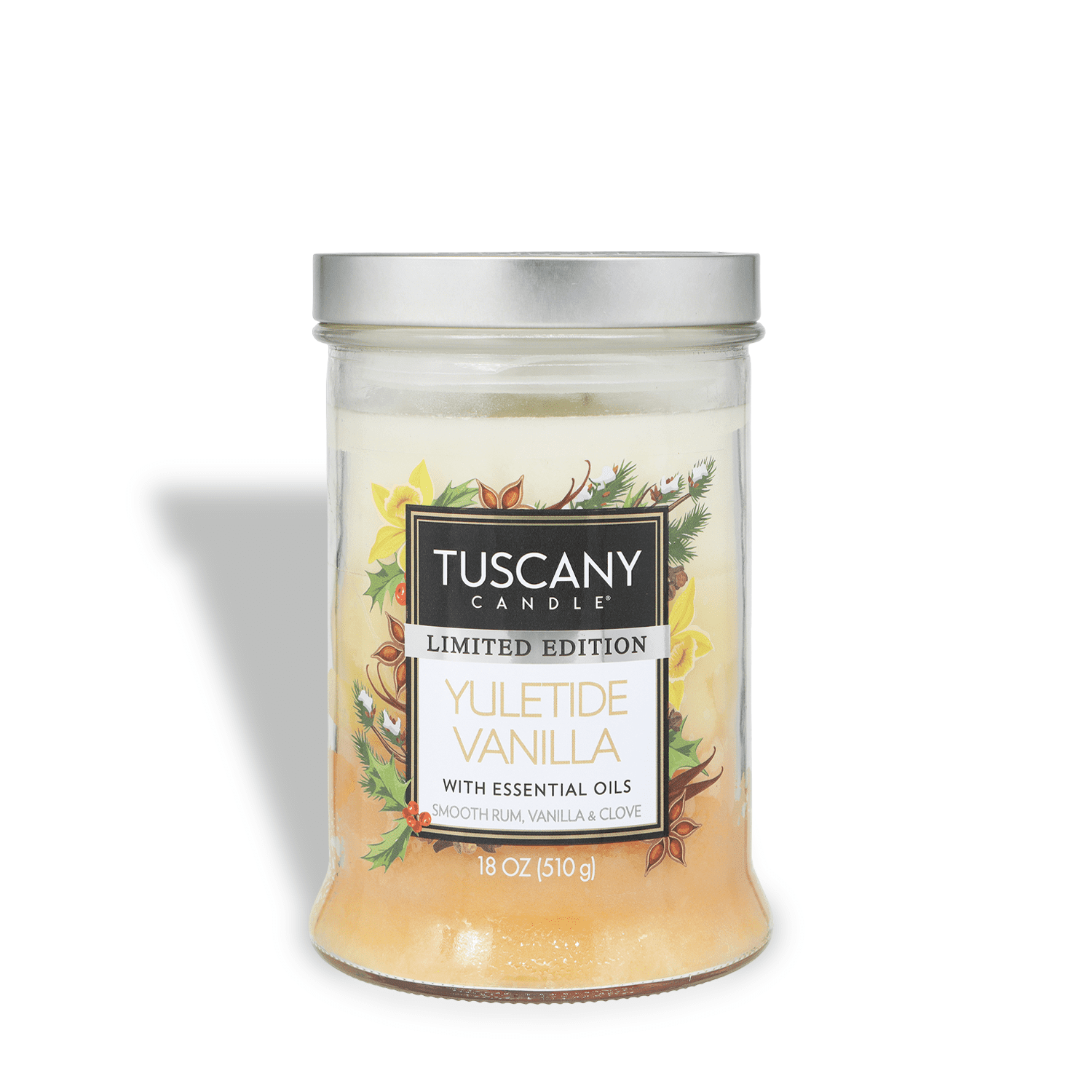 Tuscany Candle Yuletide Vanilla: Smooth Rum & Clove Scented Holiday ...