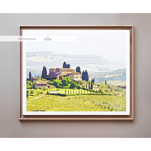 Tuscany Chianti Travel Poster, Unframed Paper Poster 8x10in