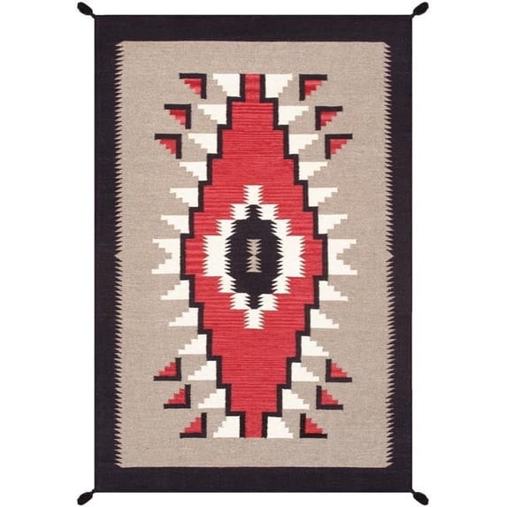 Tuscany Collection Reversible Wool Mocha Area Rug