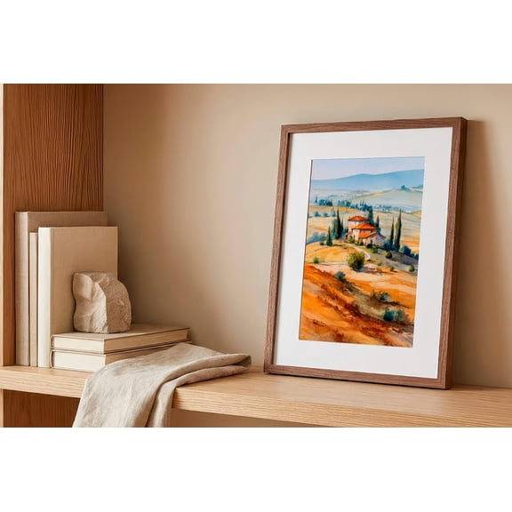 Tuscany Countryside Landscape Print, Unframed Paper Poster 11x14in