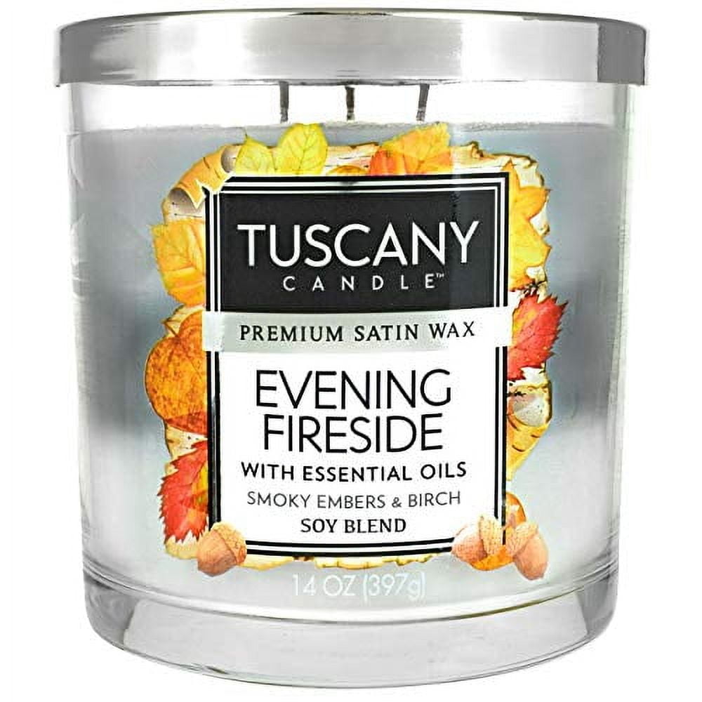 Evening Fireside 14 oz Silver Soy Tumbler Candle