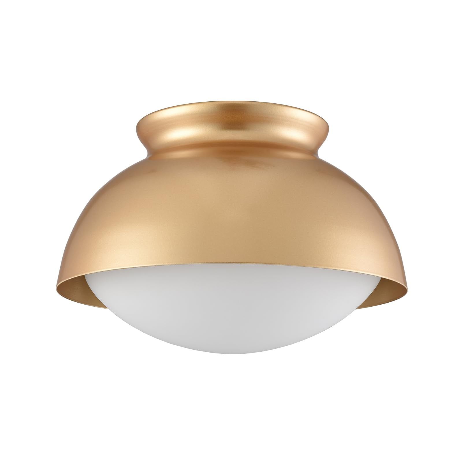 Gold and Frosted Glass Vintage Flush Mount Ceiling Light
