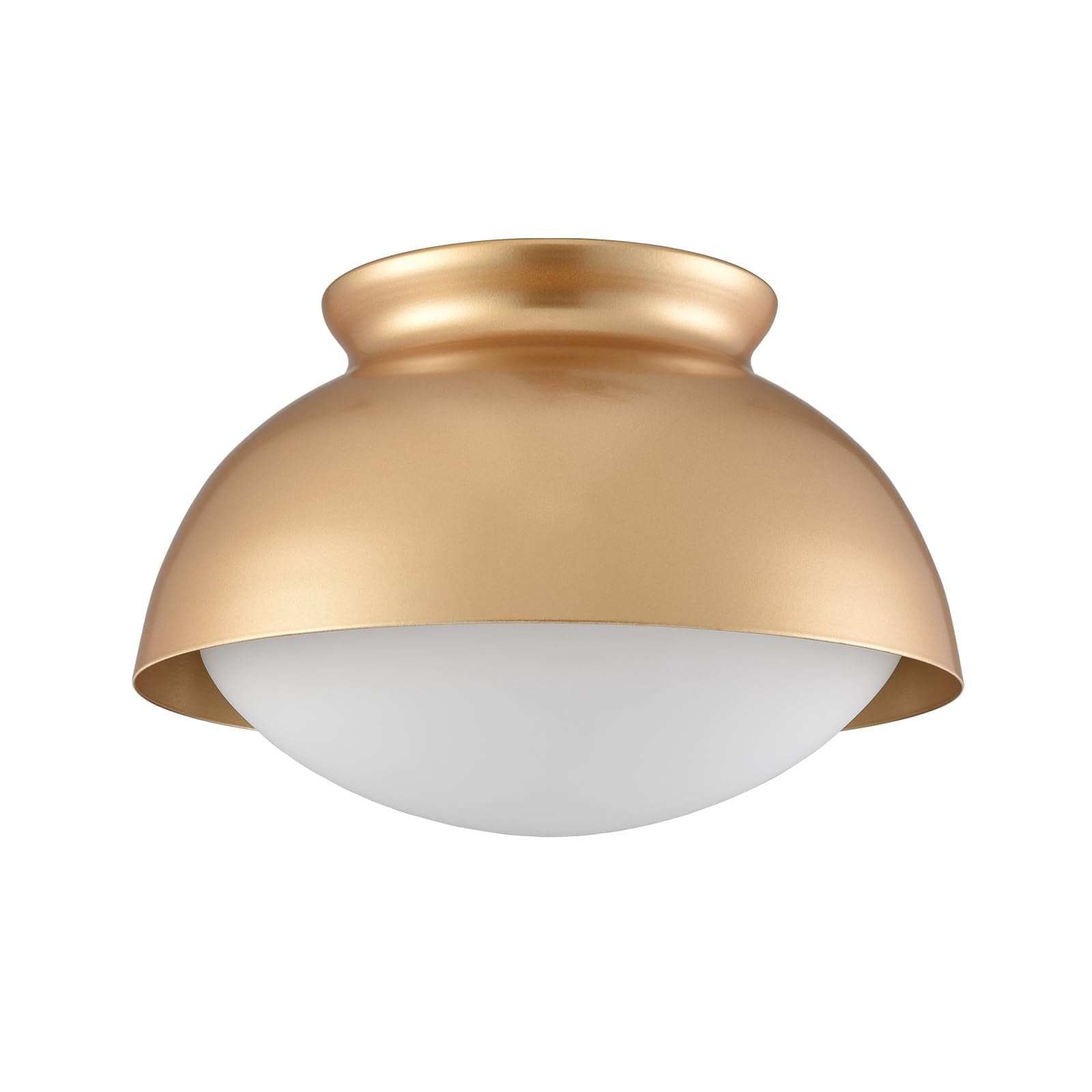 Gold and Frosted Glass Vintage Flush Mount Ceiling Light