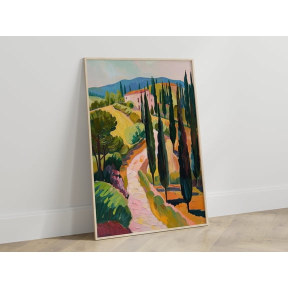 Tuscany Nature Italian Living Room Landscape Poster Unframed Paper Print