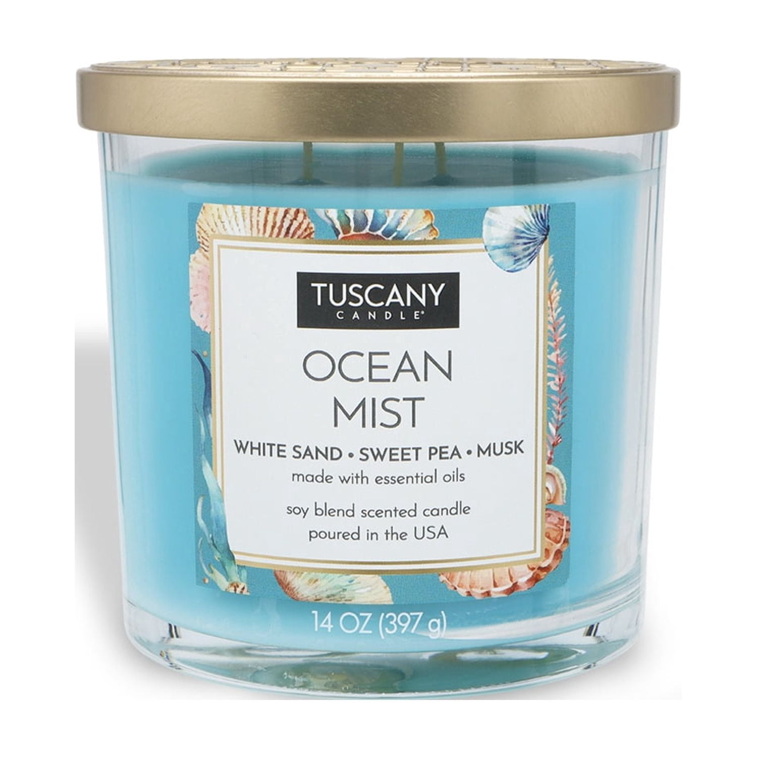 Ocean Mist Long-Lasting Scented Jar Candle (14 oz)