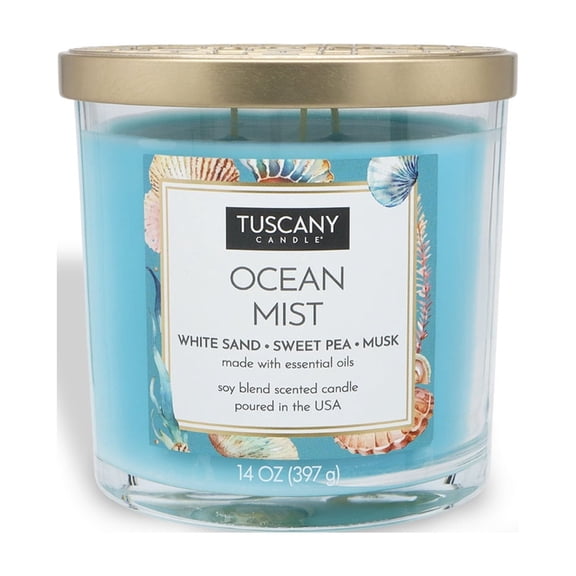 Ocean Mist Long-Lasting Scented Jar Candle (14 oz)