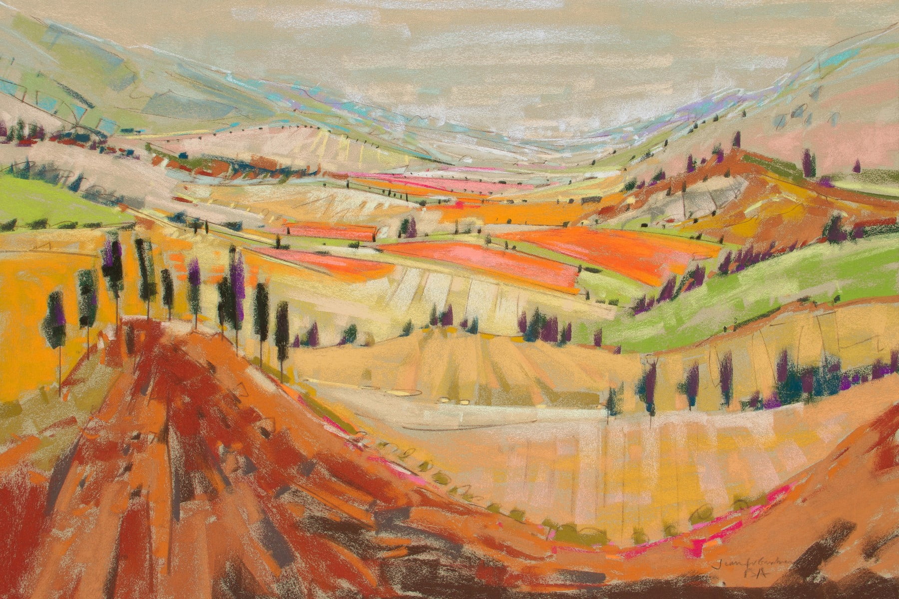 "Tuscany XI" Painting Print on Wrapped Canvas