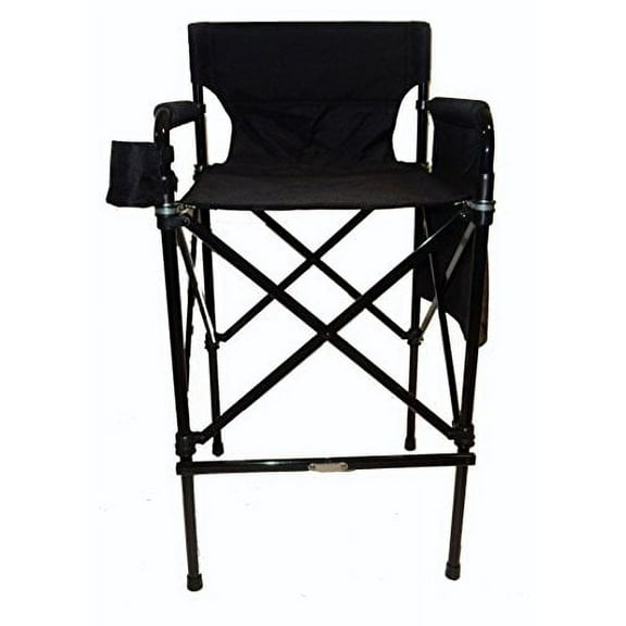 TuscanyPro Anodized Aluminum Indoor/Outdoor Office Lightweight Folding Chair, Jet Black