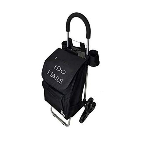 TuscanyPro Nails Cart with Staircase Climber Wheels - Unique Folding Trolley Dolly & Nail Artist Bag - US Patented - 10 Years Warranty - Personalize with Name/Logo