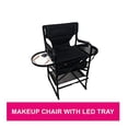 thumbnail image 1 of TuscanyPro Portable Heavy-Duty Makeup Artist Chair with LED Tray - Perfect for Makeup, Salon, Events with 29 Inch Seat Height - Carry Bag Included - 10 Years Warranty - US Patented, 1 of 10