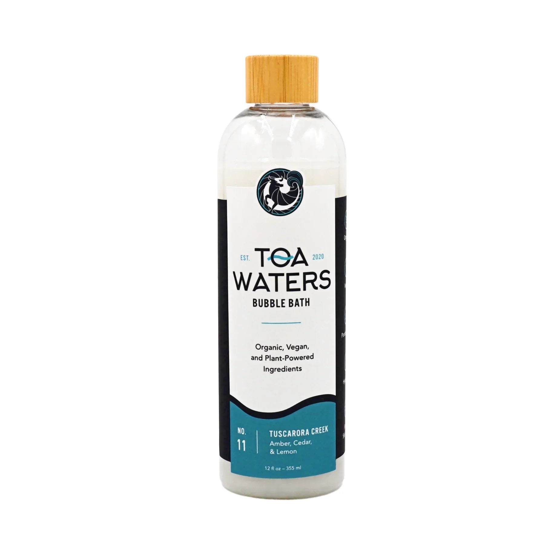 Tuscarora Creek Bubble Bath – Amber, Cedar & Lemon – Crisp, Fresh Scent, Sulfate-Free, Hydrating Formula – 12 fl oz – TOA Waters