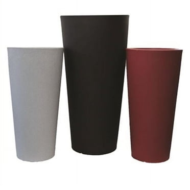 Vaso per piante tondo 50cm portavasi alto design giardino terrazzo Orione | Leroy Merlin