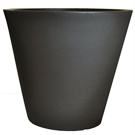 Tusco CR13BK Cosmopolitan Round Planter, 13, Black