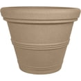 thumbnail image 1 of Tusco Products 13.5" x 11" Round Sandstone Plastic Rolled Rim Garden Plant Pot, 1 of 2