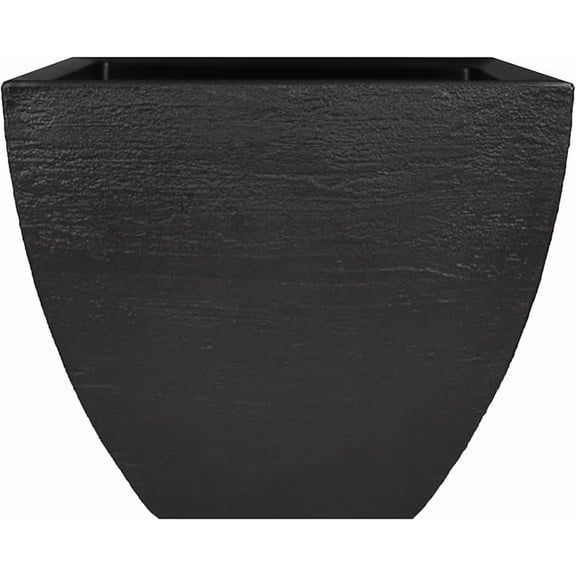 Tusco Products MSQ16SL Modern Square Garden Planter, 16-Inch, Slate