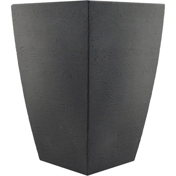 Tusco Products MSQT19SL Modern Square Garden Planter, 19-Inch, Slate