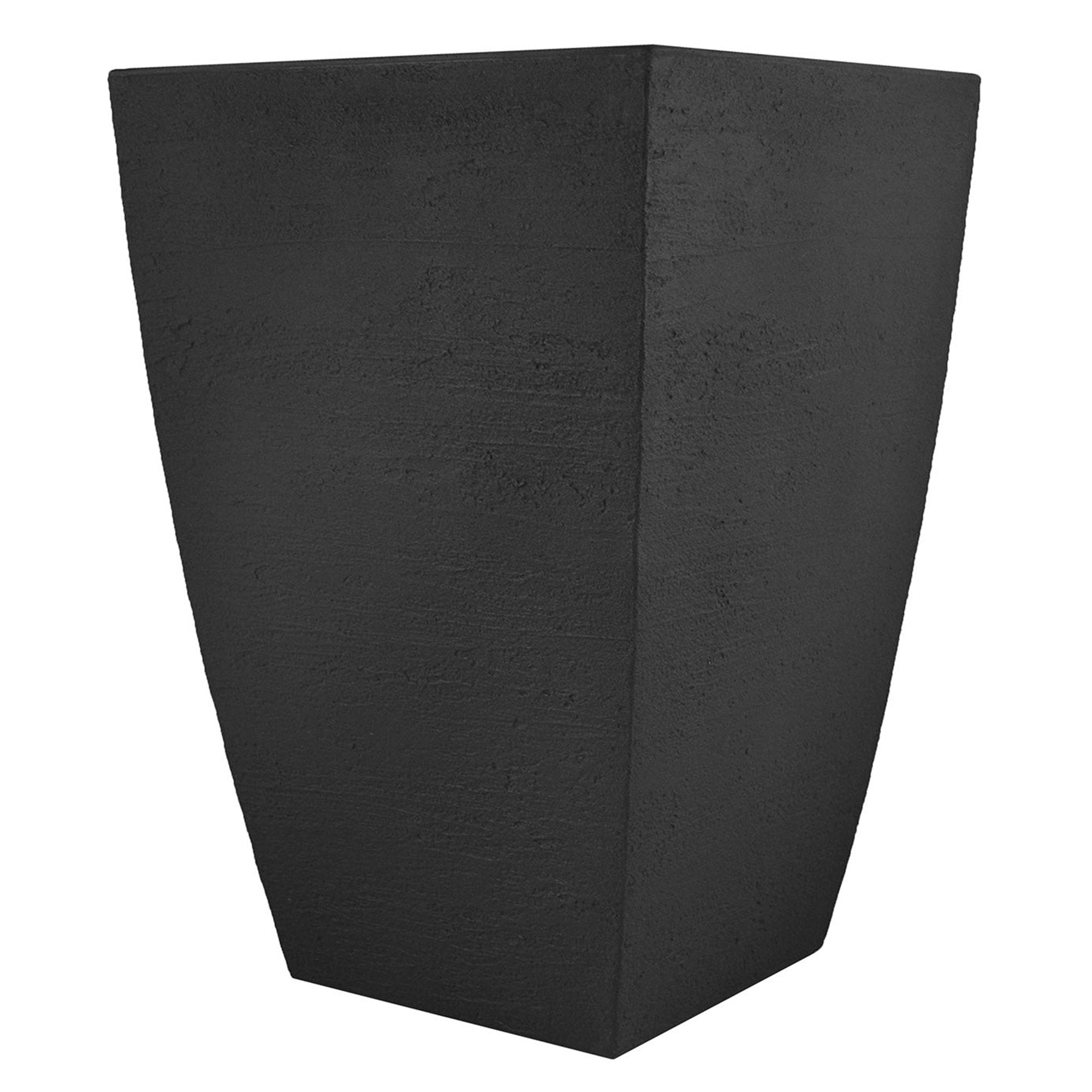 Tusco Products Modern 19 Inch Molded Plastic Square Planter, Black - image 1 of 5