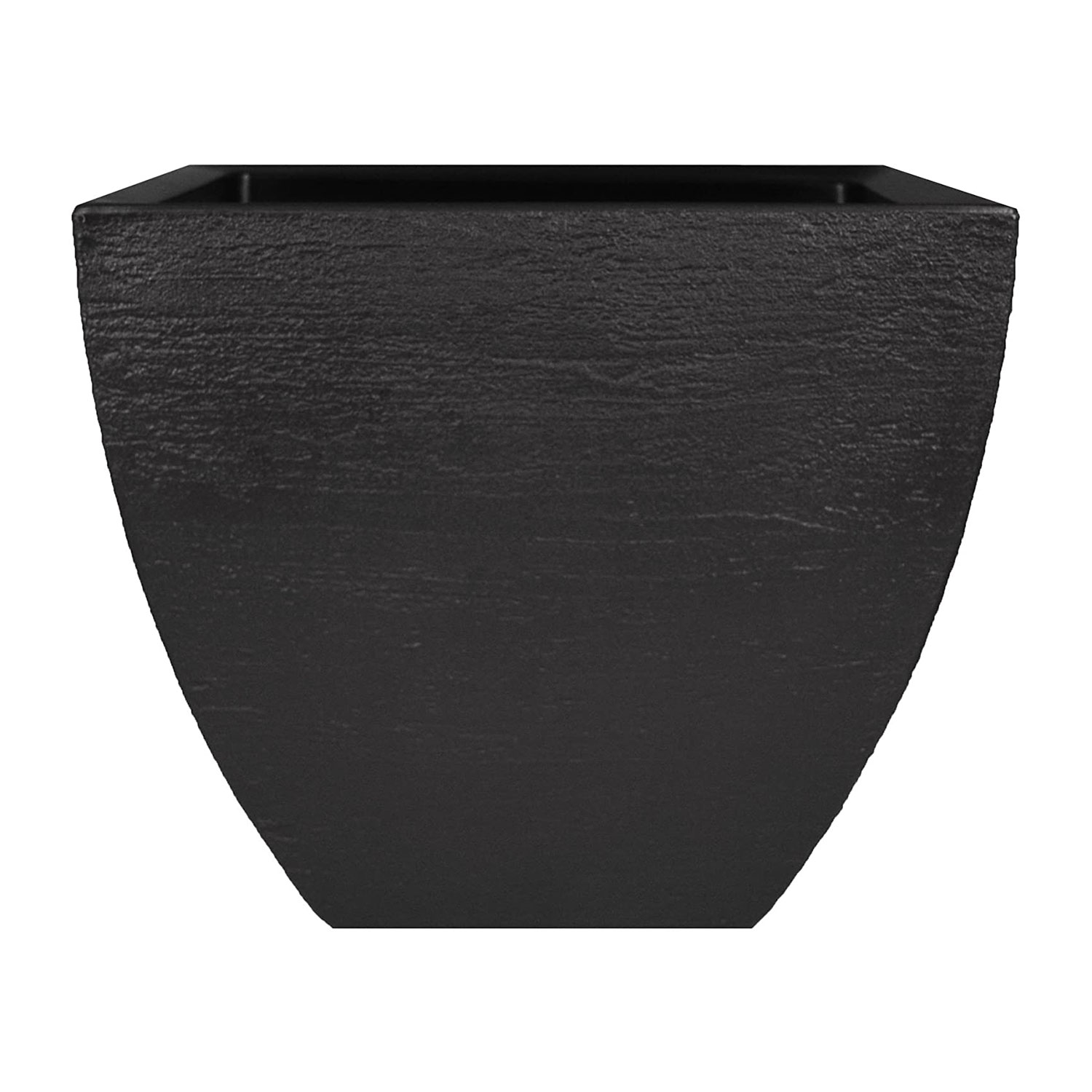 Tusco Products Modern 20 Inch Molded Plastic Square Planter, Black - image 1 of 3