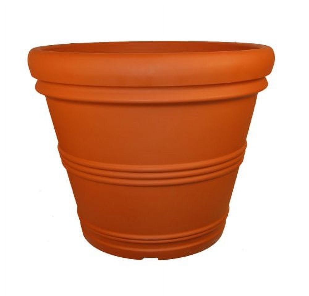 Terracotta 14" Rolled Rim Garden Planter