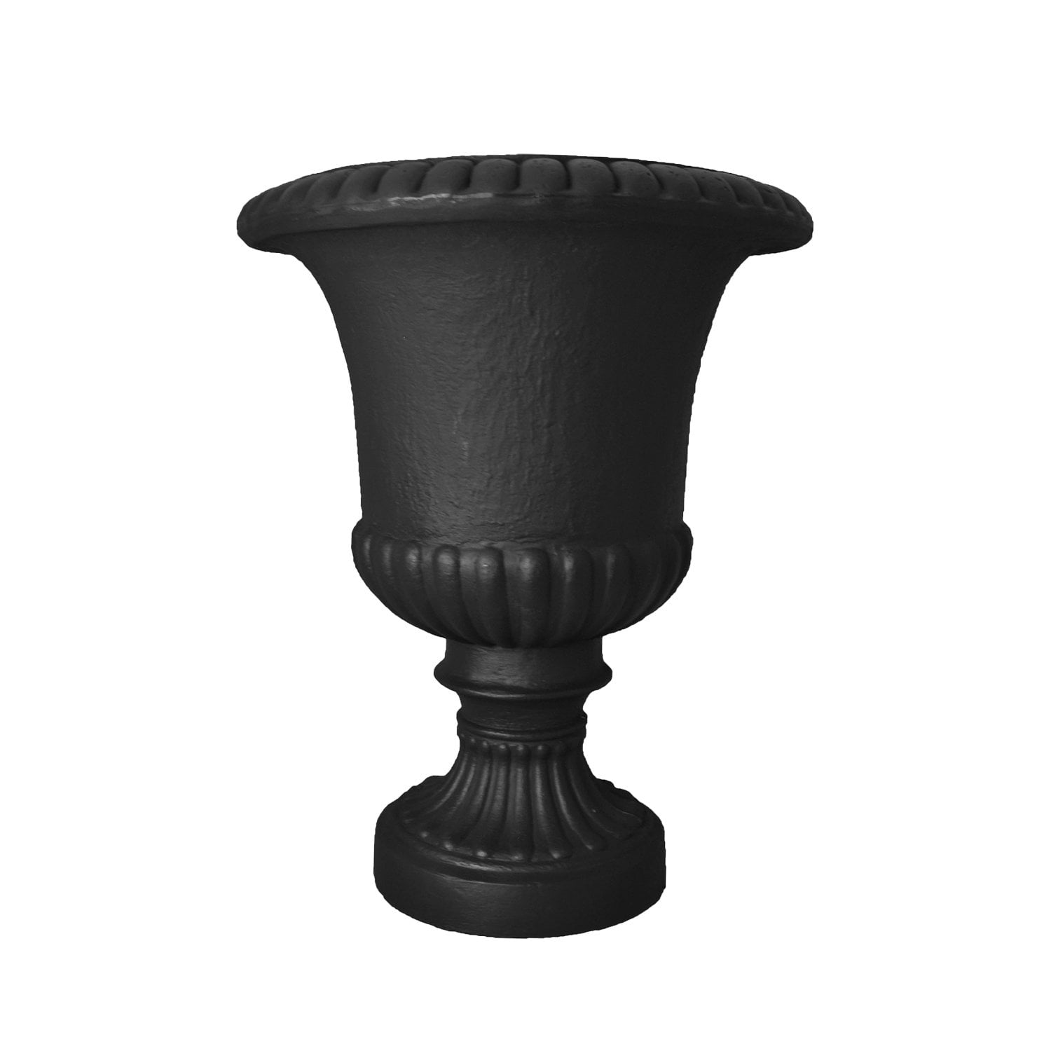 Tusco 22" Black Rotational Molded Plastic Urn Planter