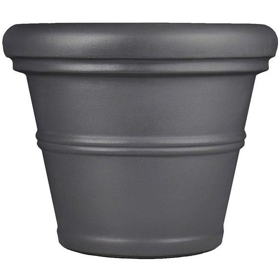 Tusco RR155SL Rolled Rim Planter, 15.5", Slate