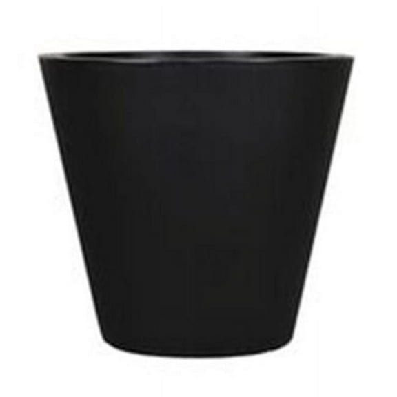 Tusco TUSCR24BK 24 in. Cosmopolitan Round Planter - Black