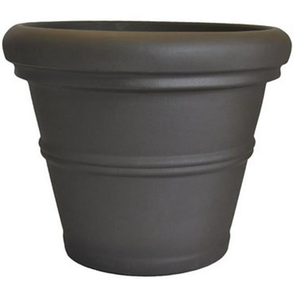 Tusco TUSRR155ES 15.5 in. Rolled Rim Planter - Espresso
