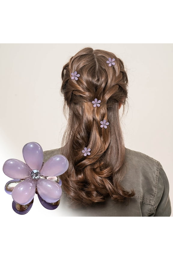 10Pcs Small Hair Clip, Flower Hair Clips, Mini Hairpin, Pearl Hair Accessories, Cute Hair Clips for Women for Bridal Party Dance