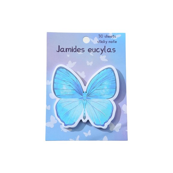 Tuscom 10Set Butterfly Shaped Sticky Notes Pad, 30 Sheets Removable Self-Adhesive Memo Pad, Cute Aesthetic Notepad for Journal Planner Office Home