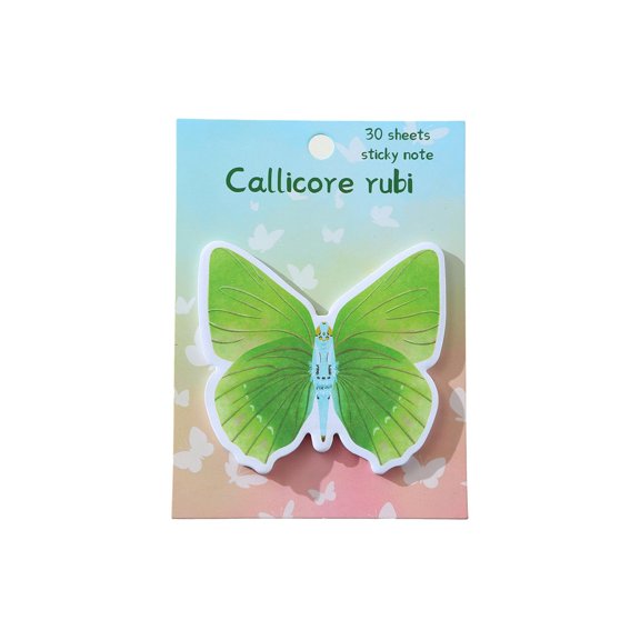 Tuscom 10Set Butterfly Shaped Sticky Notes Pad, 30 Sheets Removable Self-Adhesive Memo Pad, Cute Aesthetic Notepad for Journal Planner Office Home