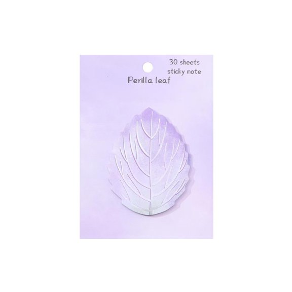 Tuscom 10Set Perilla leaves Shaped Sticky Notes Pad, 30 Sheets Removable Self-Adhesive Memo Pad, Cute Aesthetic Notepad for Journal Planner Office