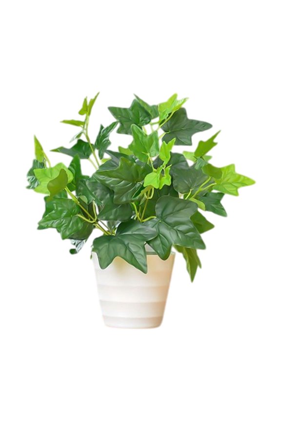 11in Fake Plants Greenery Artificial Ficus Plant Artificial Green Potted Plant for Home Living Room Bathroom Decor Indoor & Outdoor Kitchen Office Desk Bookshelf