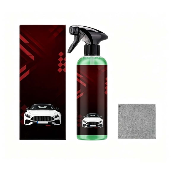 Tuscom 120ml Car Bug Remover Spray Kit with Cloth Prewash Cleaner for Paint Glass Plastic Road Grime Tar Prep Before Wash