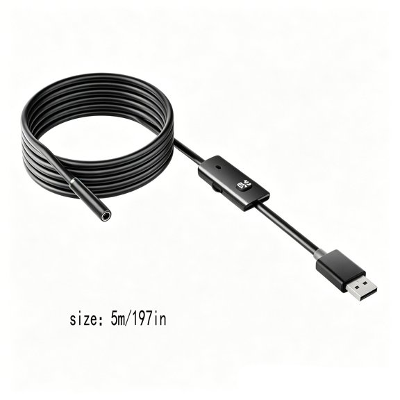 Tuscom 16.4ft Borescope for Smartphone, 3-in-1 USB Type-C Inspection Camera with LED Lights, IP67 Waterproof Snake Camera for Pipe Auto Repair