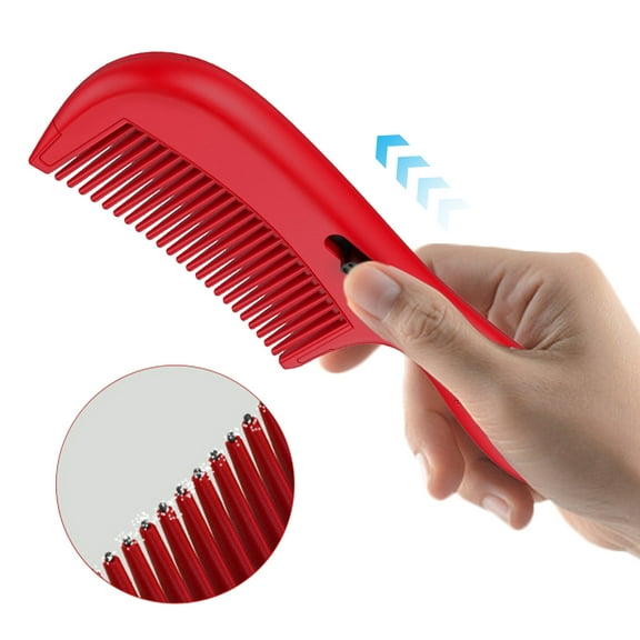 Tuscom 1Pcs Scalp Massage Brush for Dandruff Removal – Hollow Tooth Oil & Itch Relief Comb, Ergonomic Handle for Wet/Dry Use