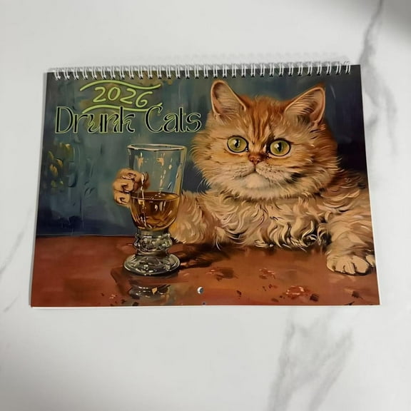 Tuscom 2026 Funny Cats Daily Desk Calendar - Page a Day Mischievous Kitties Wall Hanging or Desktop, Humorous Feline Gift for Cat Lovers with Playful Photos All Year