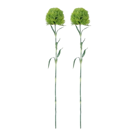 Tuscom 21.6in Artificial Green Dianthus Fake Green Carnations Faux Greenery Stem Plants Artificial Greenery for Vase Bouquets Home Office Wedding Decoration