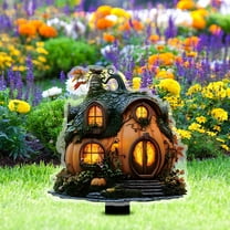 Tuscom 2D Acrylic Halloween Pumpkin House Decoration – Outdoor Garden Stake for Yard, Patio & Lawn – Spooky Party Decor with Ground Plug – Durable & Waterproof