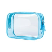 Tuscom 2Pcs Clear Toiletry Bag for Travel, Large Transparent Cosmetic Makeup Pouch with Zipper, Leakproof Wash Bag for Airport, Beach, Gym, Men & Women