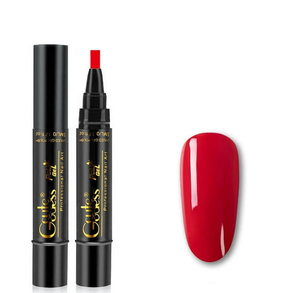 Tuscom 2Pcs Gel Nail Polish Pen, Quick Dry Long Lasting Nail Art Kit for Women, DIY Manicure at Home with LED/Lamp Cure, Odorless & Easy to Apply, Gift for Women/Wife