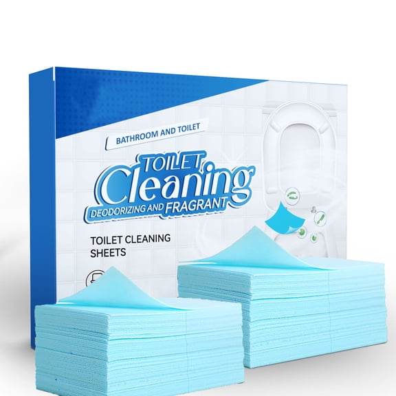Tuscom 30 Pack Toilet Cleaning Sheets, Dissolvable Toilet Bowl Cleaner Tablets, Septic Safe No Bleach Hard Water Stain Remover for Home Apartment RV