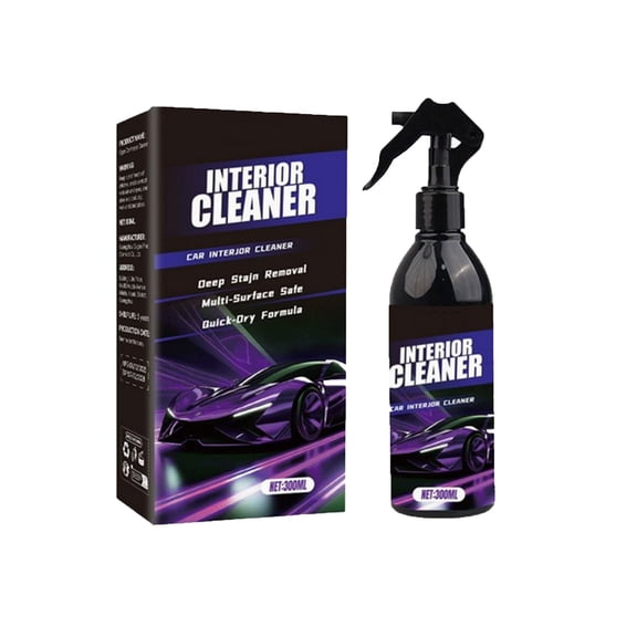 Tuscom 300ml Car Interior Cleaner Spray, All-Purpose Auto Upholstery Stain Remover, Multi-Surface Dry Cleaner for Leather Fabric Dashboard Carpet