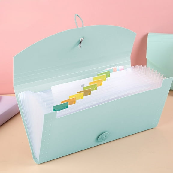 Tuscom 3Pcs A6 Mini Accordion File Folder, Plastic Document Organizer for Bills, Receipts & Coupons, Multicolor Transparent Office Supplies, Portable Storage, 10.35x5.51in
