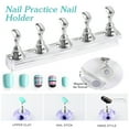 thumbnail image 1 of Tuscom 3Pcs Acrylic Nail Display Stand - Portable Nail Practice Stand for Salon, Home & Training - Durable Nail Tip Holder for Beginners & Artists, 1 of 3