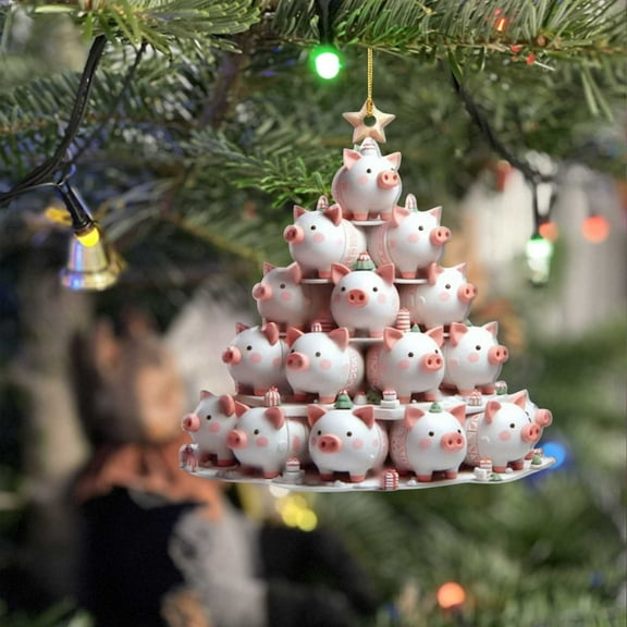 Tuscom 3Pcs Funny Animal Christmas Ornaments Set - Festive Holiday Tree Decorations for Xmas Party, Unique Cute Animal Pendants for Home Decor, Durable Reusable Holiday Decor