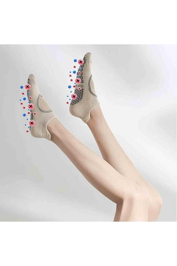 3Pcs Women's Thermal Socks for Circulation & Swelling Relief, Foot Massage & Pain Relief, Non-Slip Grips, Comfortable Workout Socks for Exercise, Yoga, Nursing