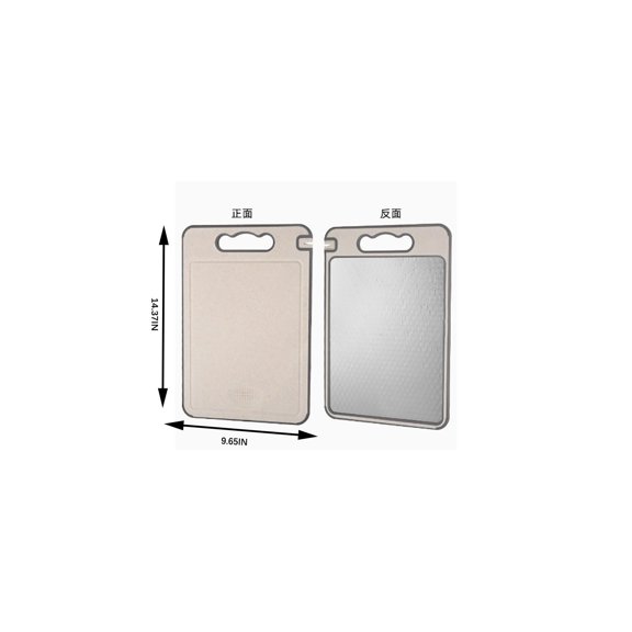 Tuscom 430 Stainless Steel Double Sided Cutting Board, Non Porous Chopping Board for Kitchen, Odor Resistant Food Grade Board for Meat Vegetables