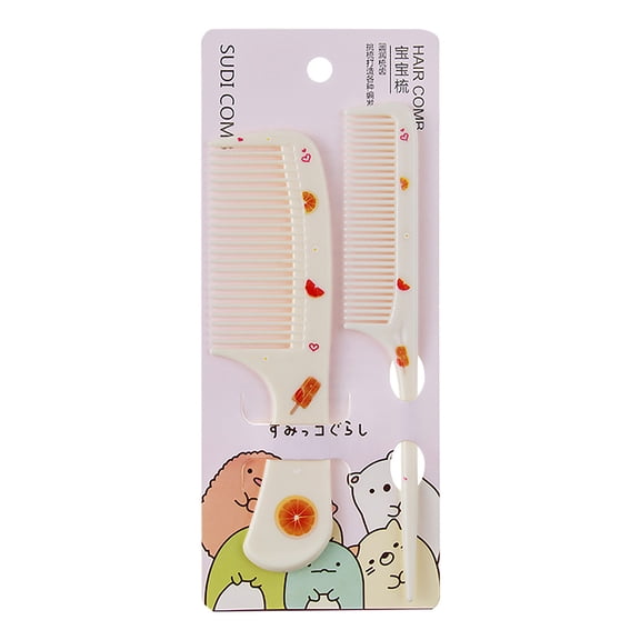 Tuscom 4Pcs Hair Comb Set 4PCS - Styling Tail Comb - Cute Fruit Shaped Combs- Detangling Comb & Wide Tooth Comb for Women - Hair Stylist Tools for Curly Dry Hair